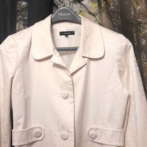 Ivory brocade trench by Chapter One, L